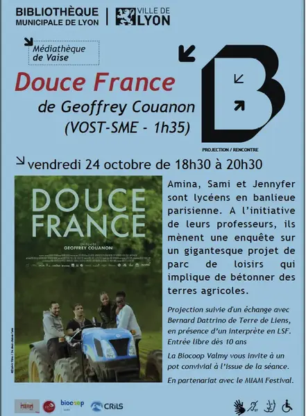 PROJECTION  DU FILM DOCUMENTAIRE "DOUCE FRANCE"